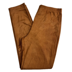 SweatyRocks High Waisted Camel Brown Faux Suede Leggings Size Medium NEW